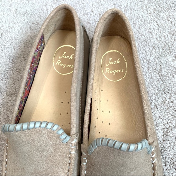 JACK ROGERS Taylor Tan Suede Slip-On Loafers Driving Moccasins Shoes Sz 11 - Picture 6 of 9